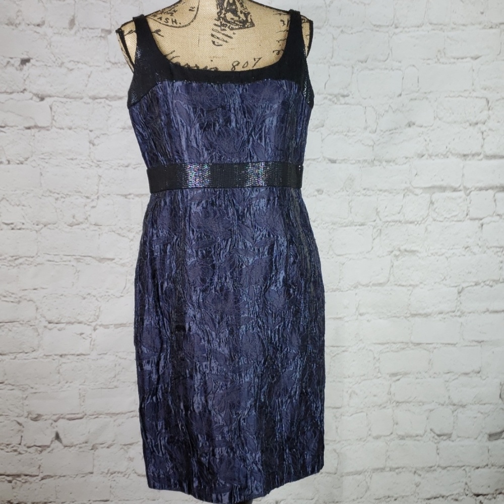 Carmen Marc Valvo navy dress size 12